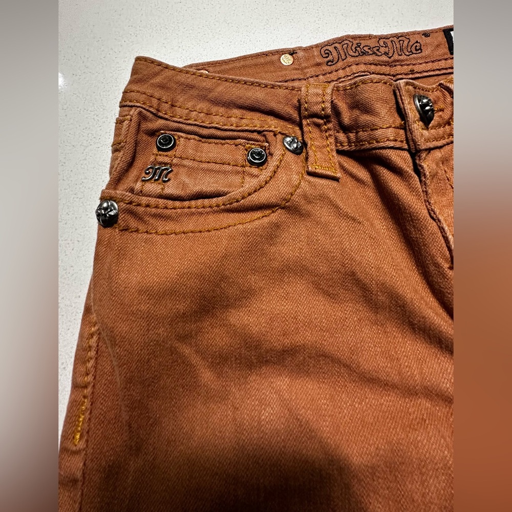 Miss Me Brown Skinny Jeans size 12 youth - Picture 3 of 9